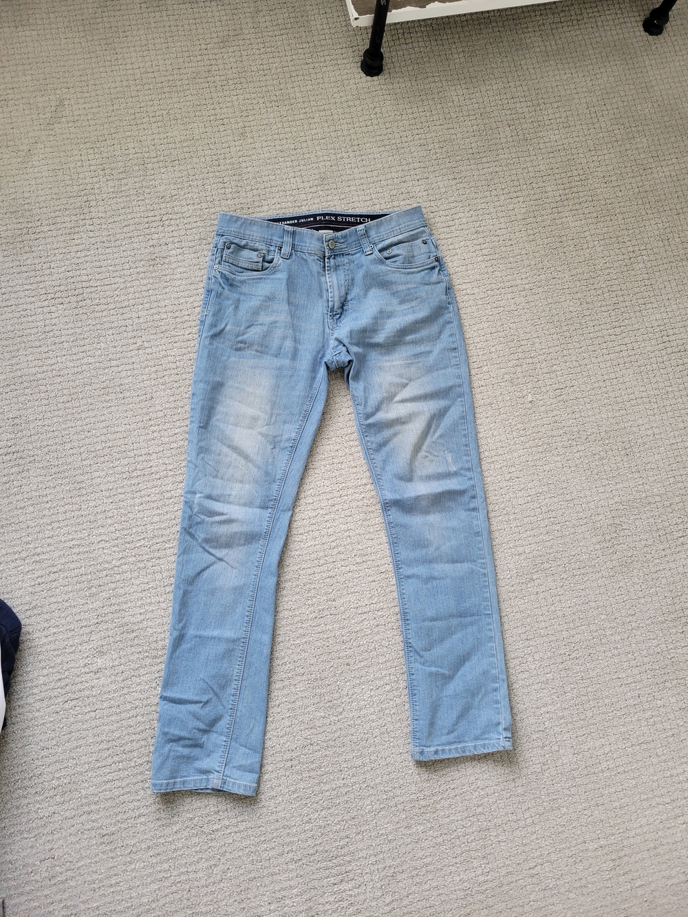Alexander Julian Light Blue Slim Straight Men's Jeans